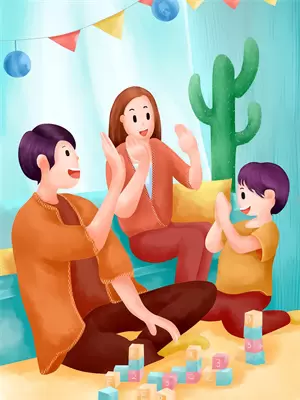妈妈在书房里认真地看书