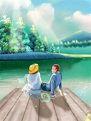 他在情书最后一行等我英文